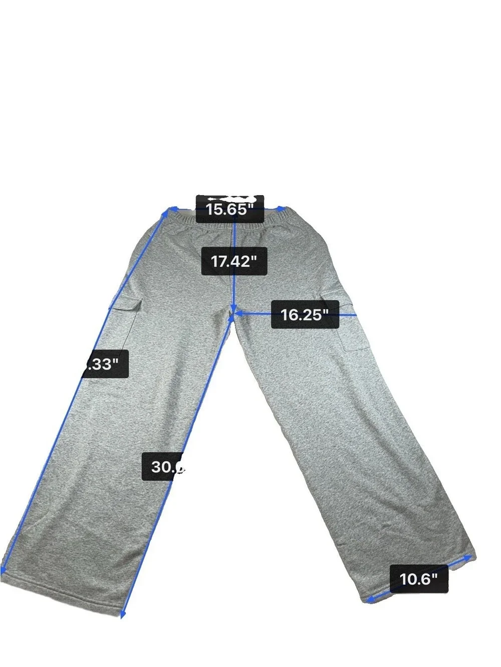 No Boundaries Women’s Gray Fleece Cargo Street Ware Size XL 16-18 Pre Owned